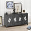 Armoire moderne à 4 portes avec portes décoratives en miroir-39136239
