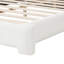 Lit tapissier très grand King White, idéal pour toute chambre à coucher, surface confortable, structure stable en bois d'ingénierie durable, confort à 10 lattes