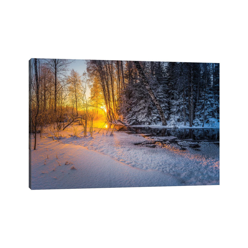 Freezing Winter Morning by Lauri Lohi - Wrapped Canvas Print, 20.32 cm H x 30.48 cm W