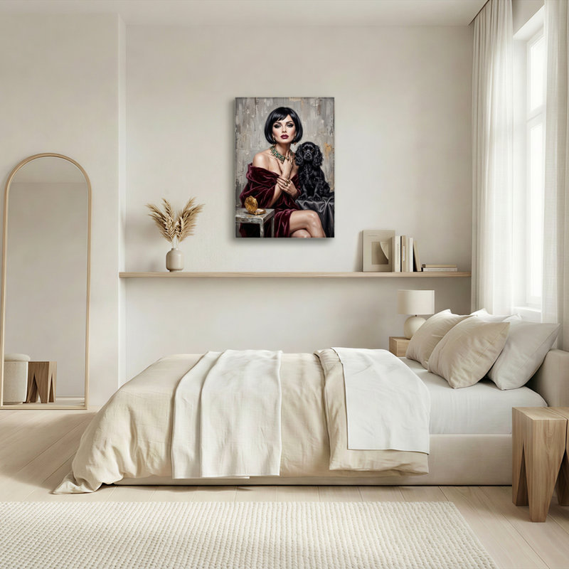 «Elegant Lady», reproduction d'art sur toile, ensemble de 1, H 18 po x l 12 po, Toile tendue