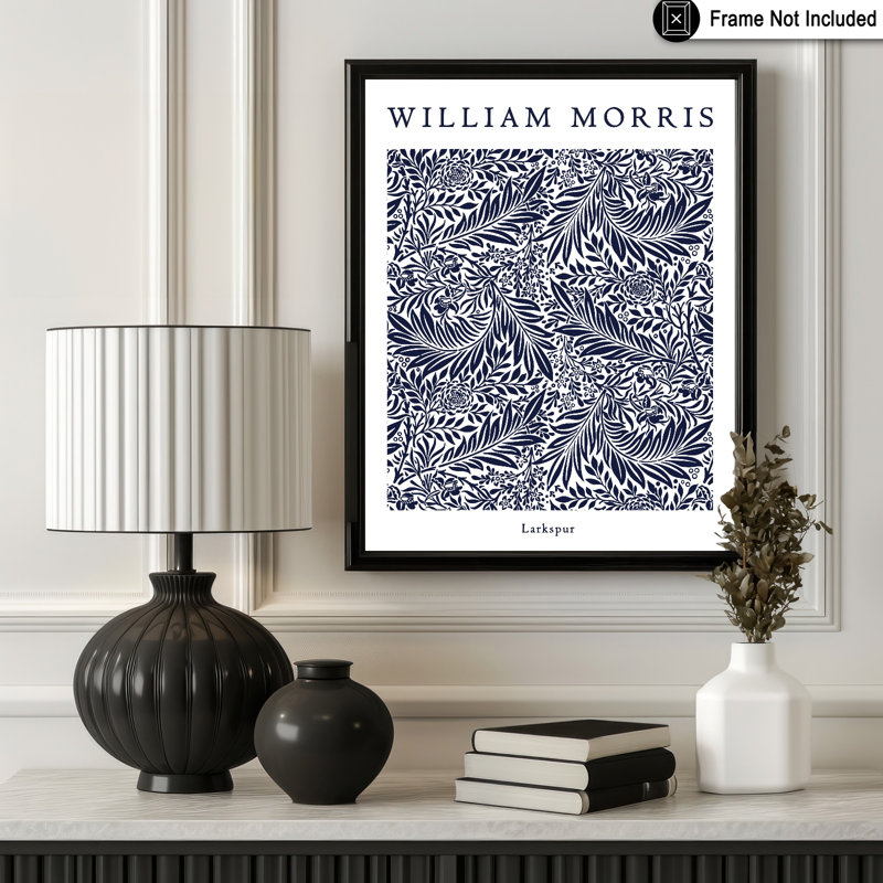 William Morris - Larkspur No1, Unframed, Poster, 11"H x 14"W