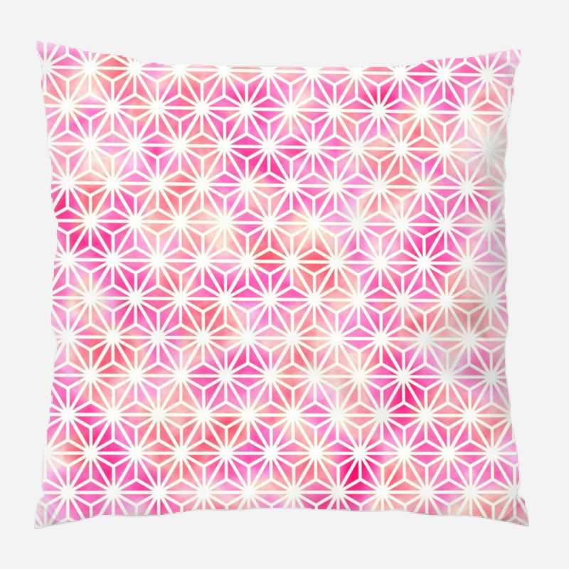 Geometric Microsuede Reversible Throw Pillow, Pink
