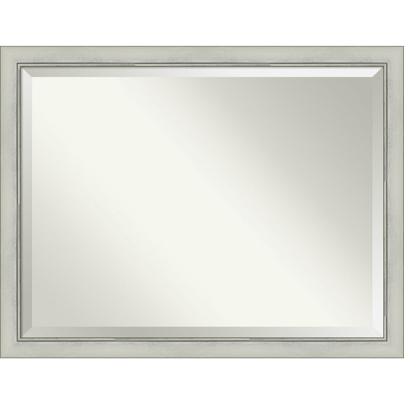 Flat Wall Mirror, 34" x 44", Beige