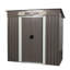 Remise extérieure en fer galvanisé de 6 pi x 4 pi - construction robuste, résistance aux intempéries, panneaux de ventilation en métal pour évents perforés, cadenas