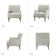 Wilkey Armchair with Tufted Back with Solid Wood Legs