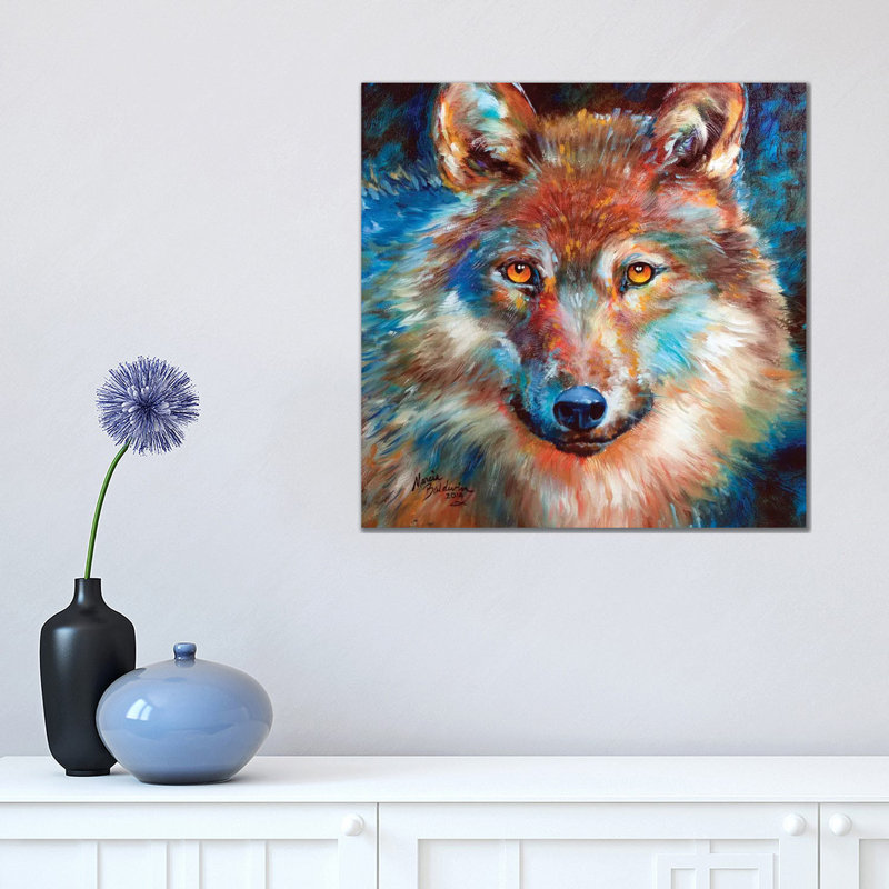 Timber Wolf Abstract by Marcia Baldwin - Wrapped Canvas Print, 45.72 cm H x 45.72 cm W x 1.91 cm D
