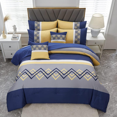 Ensemble d'édredon en microfibre toutes saisons avec draps 6 pièces