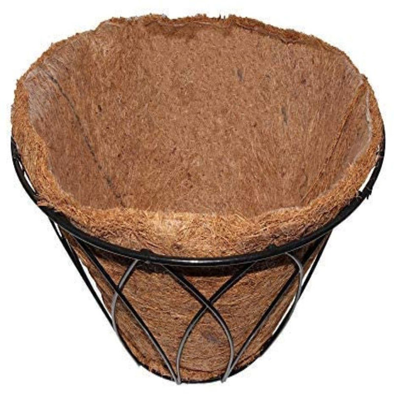 Pot à fleurs suspendu en métal Lotus, H 12 po x l 12 po x P 5,8 po