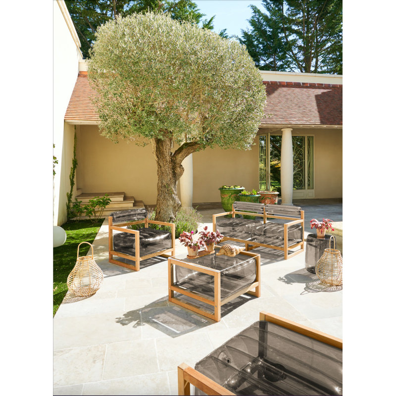 Yoko Outdoor Ottoman, Black