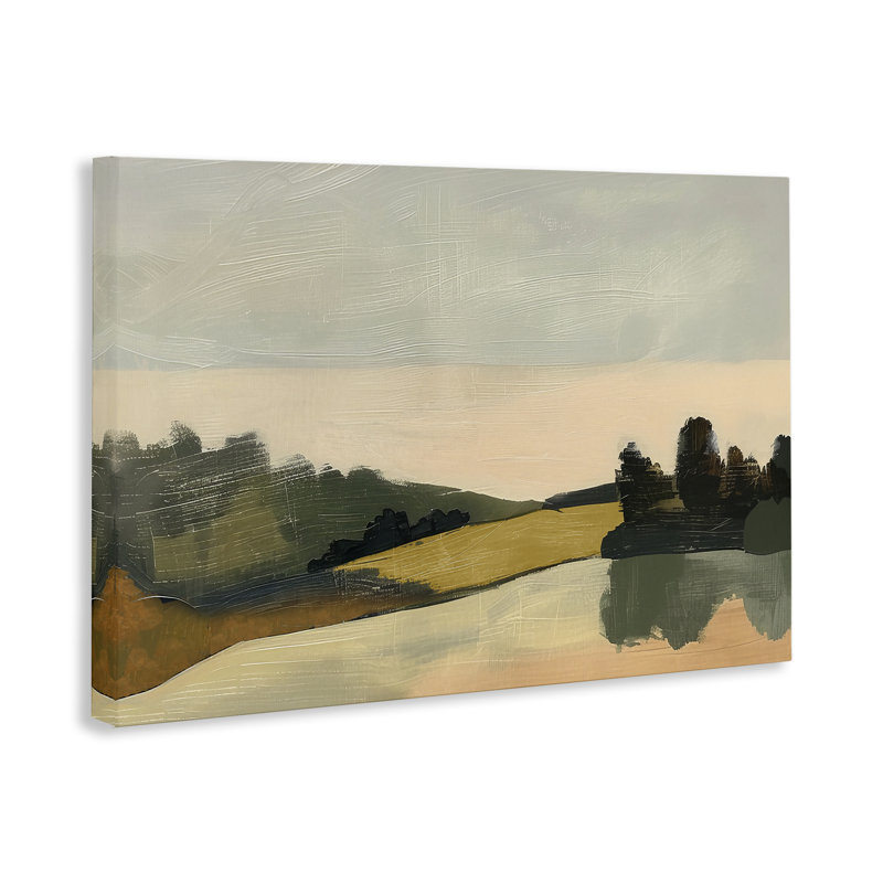 «Curving Green Hills», art mural sur toile par Irena Orlov, H 30 po x l 45 po