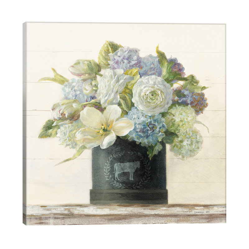 Tulips In Hatbox by Danhui Nai - Wrapped Canvas Giclée Art Print, 45.72 cm H x 45.72 cm W x 1.91 cm D