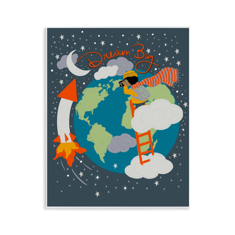Dream Big Space Adventure Wall Plaque, design by Lori Mosley