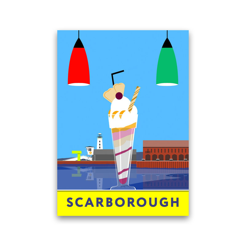 Icecream At Scarborough by Richard O'Neill - Print, Unframed, 59cm H x 42cm W x 1cm D