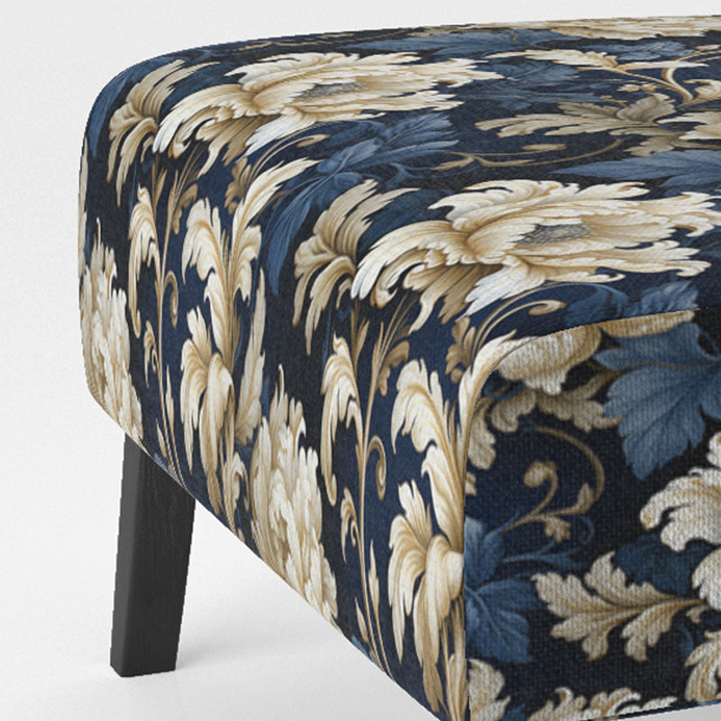 Fauteuil de chambre Blue Peony Regal Damask Opulence