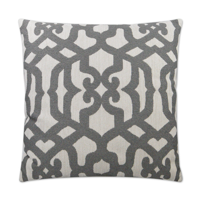 Allure Square Pillow Cover & Insert, Gray, 36" H x 36" W