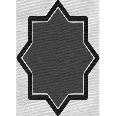 Tapis noir/blanc à motifs