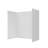 Streamline DSH-1460-151 32 in. L x 48 in. W x 55 in. H 3-Piece Glue-Up Alcove Bathtub Surround in White Tile Finish