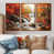 Toile avec cadre flottant brun