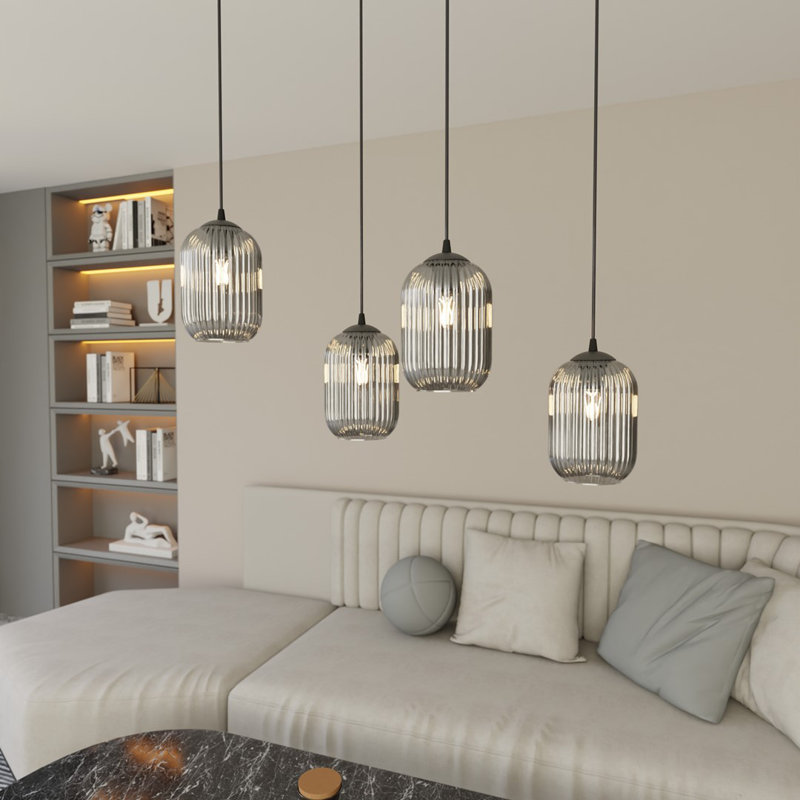 Atmanand 4 - Light Matte Black Pendant, Matte Black/Graphite