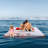 15x6.5FT Inflatable Dock Platform with 4*6FT Trampoline Mesh Pool, Floating Platform Water Mat