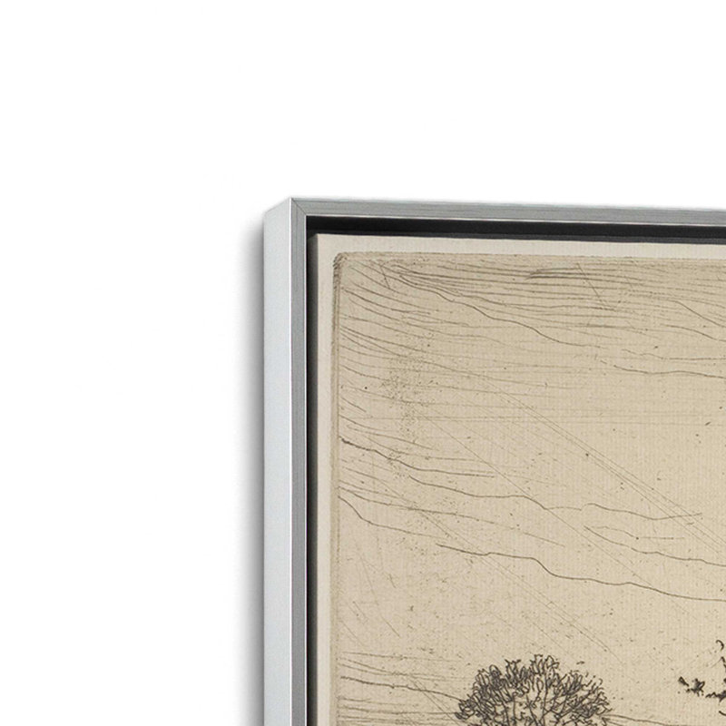 «Autumn's Gray and Melancholy 1884» par Stellar Design Studio, reproduction d'art, H 13,5 po x l 19,5 po, Argent