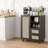 Rattan Buffet Cabinet with Drawers-1141160833