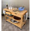 Solid Bamboo Kitchen Cart 2 Drawer 2 Shelf
