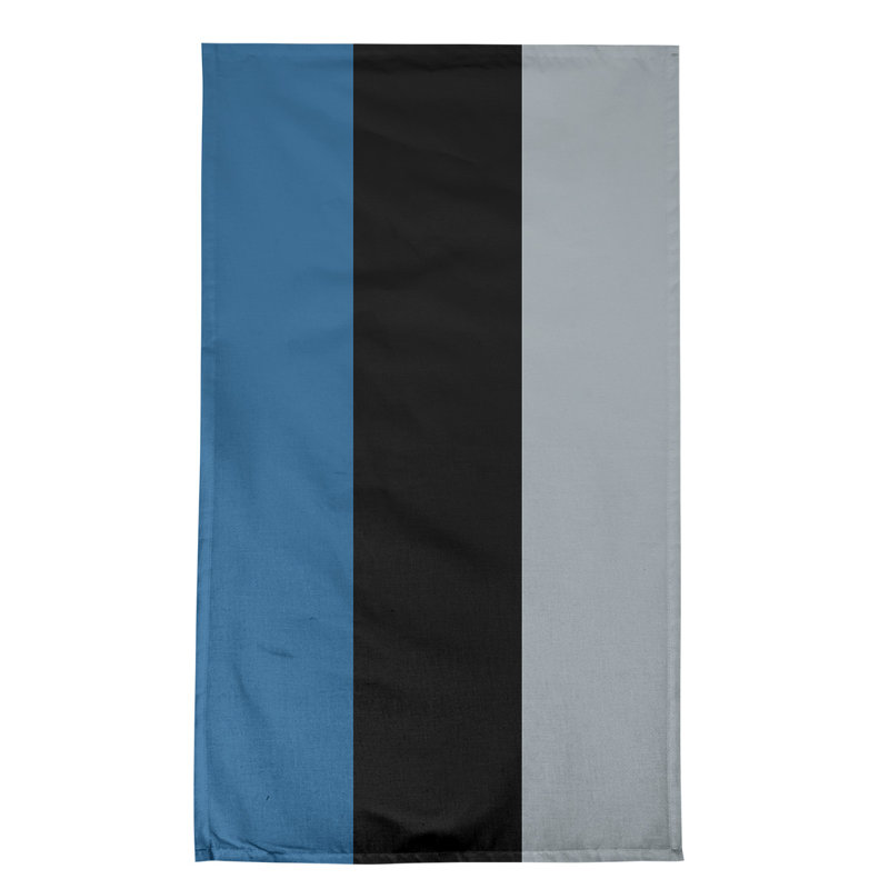 Serviette de thé hockey Anaheim, Bleu / noir / argent, Sergé de coton