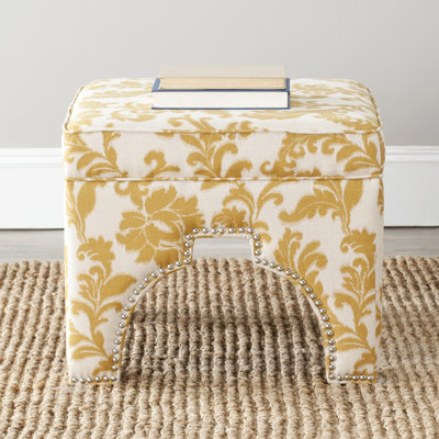 Faux Leather Ottoman