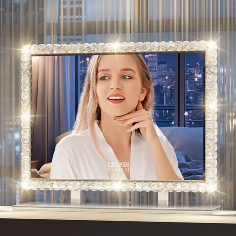 Miroir de salle de bain avec lecteur Bluetooth 32 po x 24 po RVB Premium