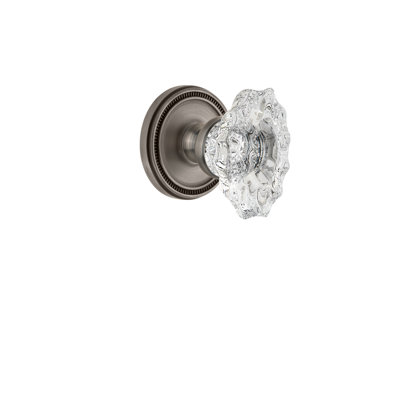 Rosace Grandeur Soleil avec double bouton de porte en cristal Biarritz