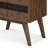 22"W Solid Acacia 3 Shelf Contemporary Bookcase with Hidden Storage and Adjustable Shelves