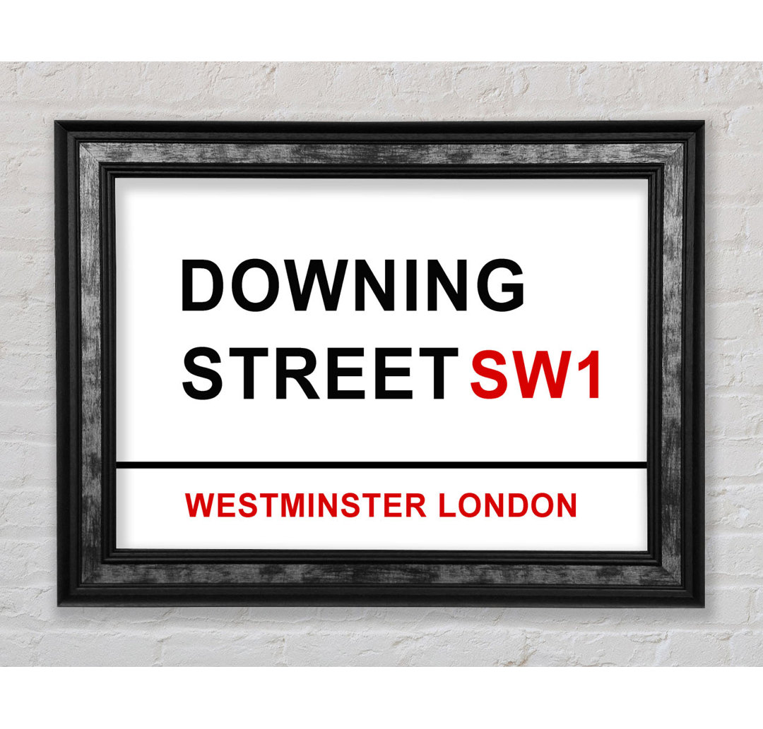 Downing Street Signs Gerahmter Druck