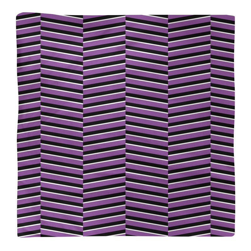 Jaya Cotton Chevron Square Napkin, Violet, Cotton Twill, 0.1" H x 10" W x 10" D
