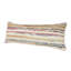 Oreiller 14 po x 36 po 100% coton rayé blanc cassé rouge bleu orange et vert