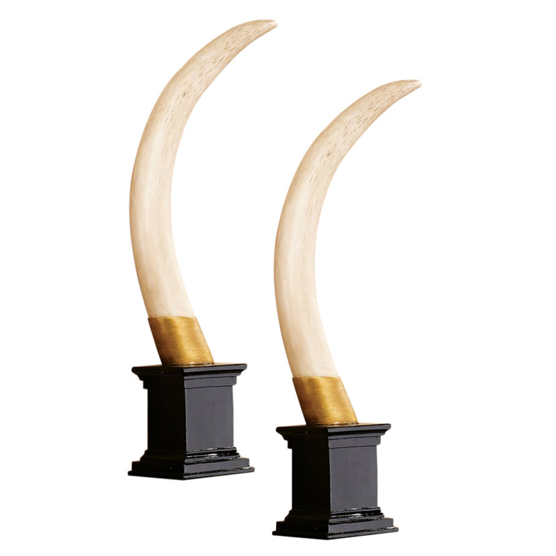 Sculpture British Colonial Elephant Tusk