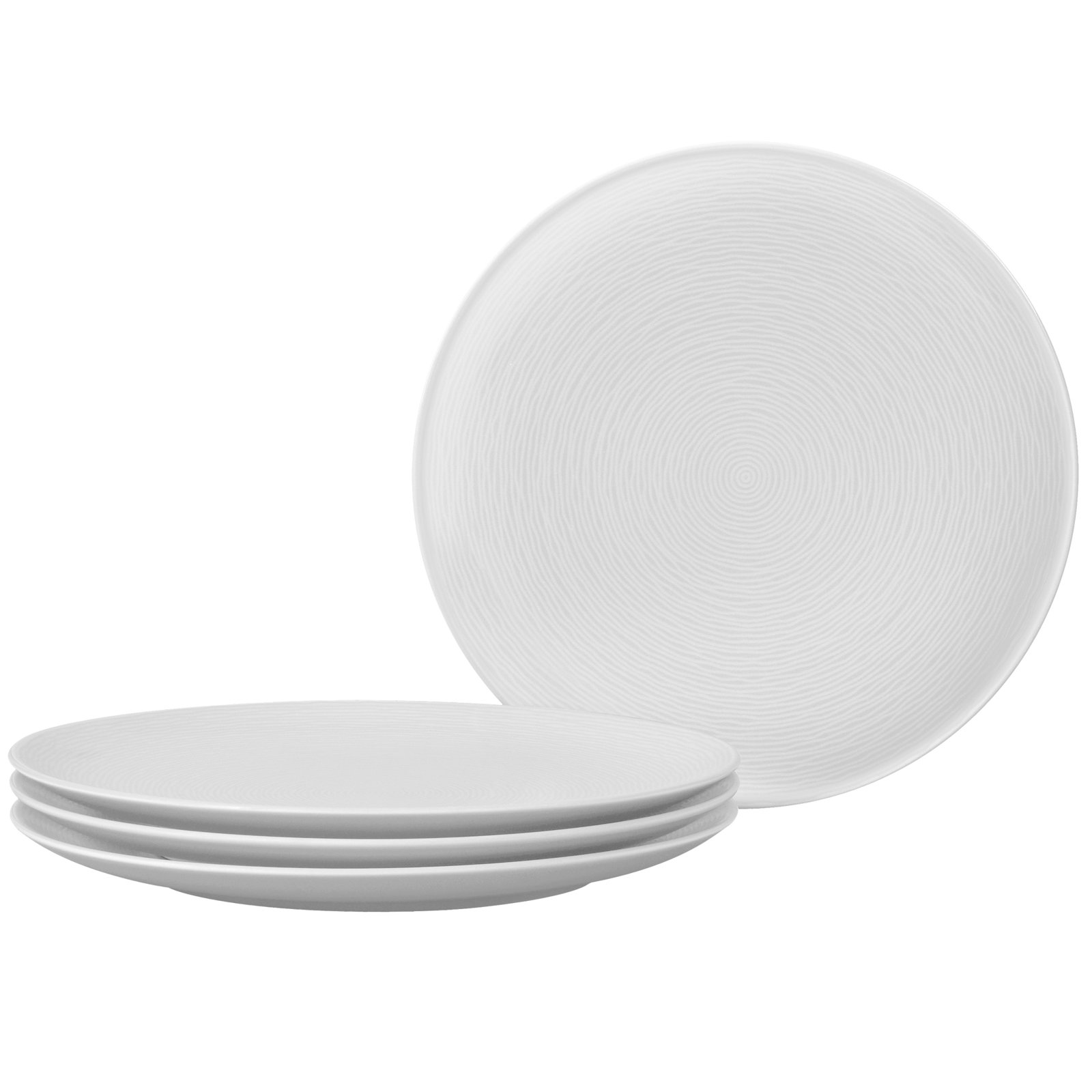 Noritake Colorscapes Swirl Coupe Dinner Plates, 11", White