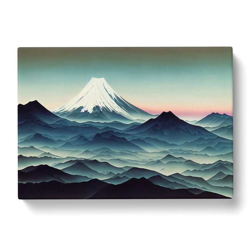 Entrancing Japanese Mountains - Wrapped Canvas, 40cm H x 60cm W x 3cm D