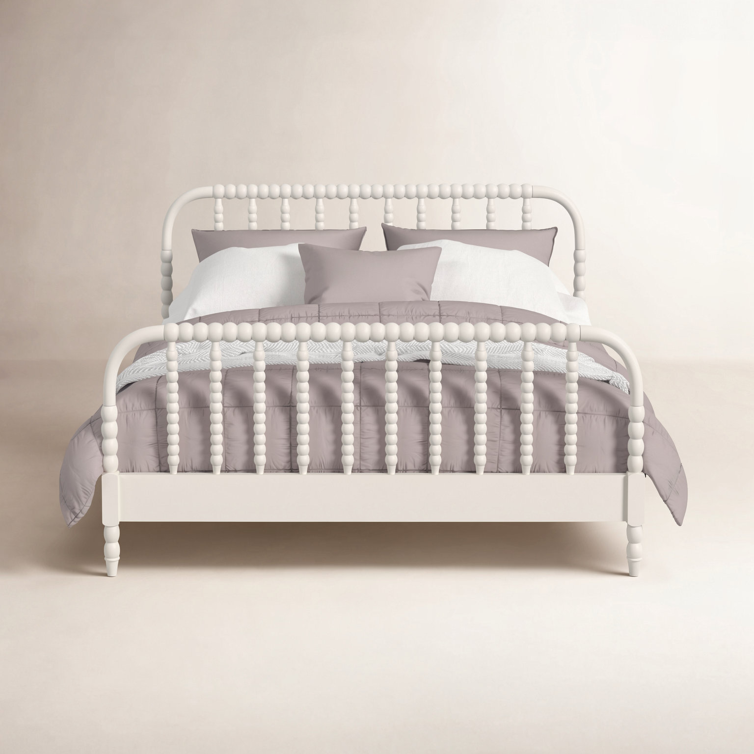 Benbrook Spindle Bed, Queen, White