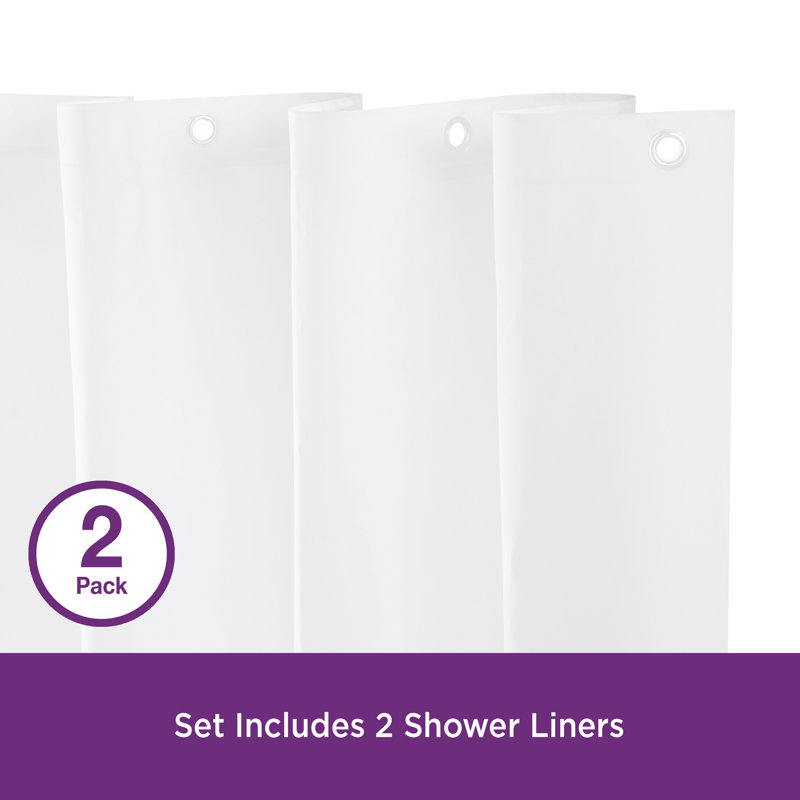 Wayfair Basics PEVA Solid Color Shower Curtain Liner