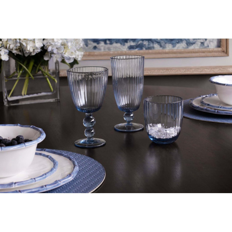 Vida Stemless Wine Glass, Blue