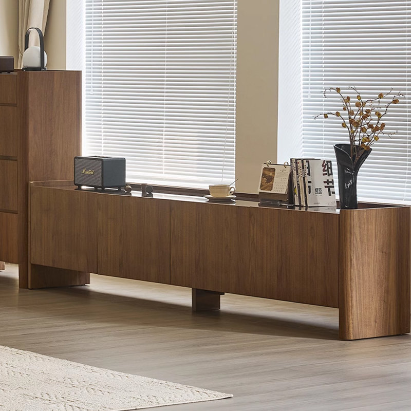 Meuble télé haut de gamme avec rangement en bois massif, H 21,65 po x l 78,74 po x P 15,74 po