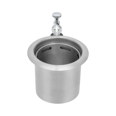 Stainless Steel Coffee Shop Bar Counter Sink Faucet With 2 Bowls and Drain Hose