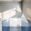 Porte de douche réversible semi-sans cadre en aluminium l 34 po x H 72 po avec verre trempé transparent et poignée-129381419