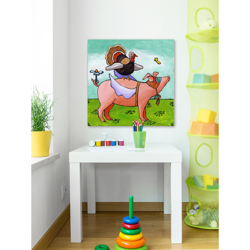 'Tom's Herculean Task' by Janet Nelson Print on Wrapped Canvas, 32" H x 32" W x 1.5" D