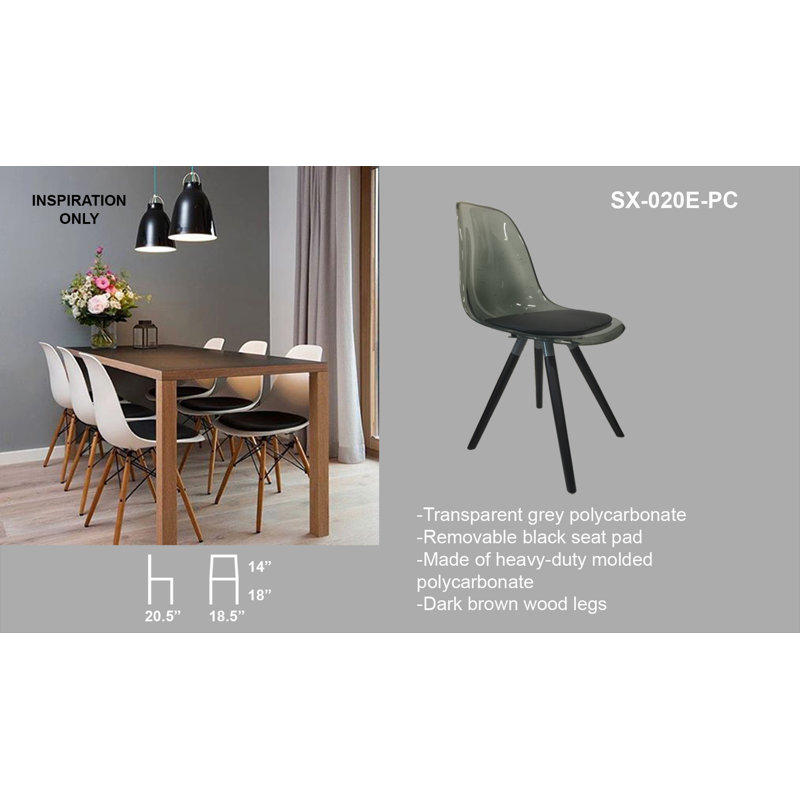 Chaise d'appoint en gris fumée