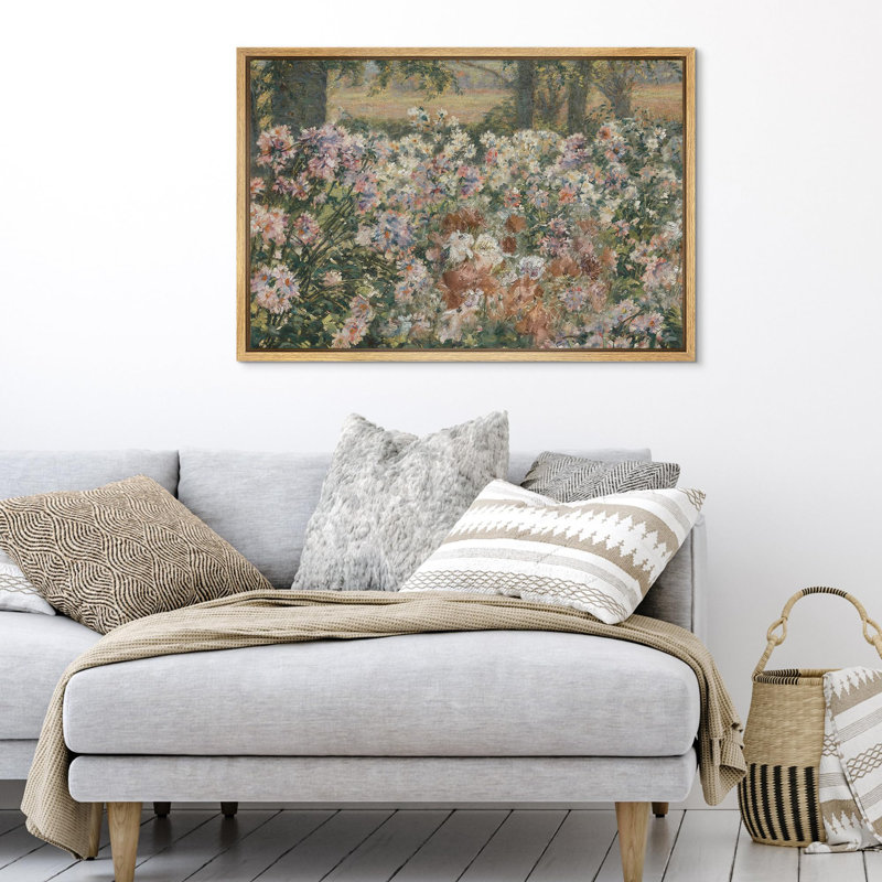 Jardin pastel rétro, illustrations de fleurs douces, campagne française rustique, H 36 po x l 24 po, Naturel