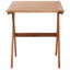Table de salle à manger d'extérieur, bois d'acacia brun naturel, rectangulaire, 43 pouces