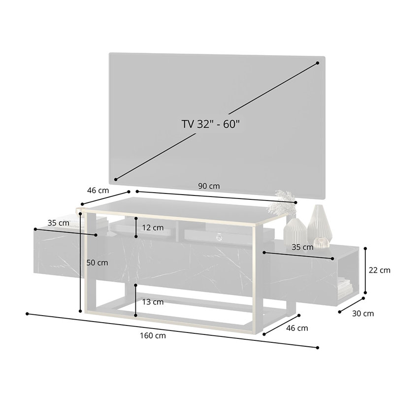 Alberic Unfinished TV Stand for TVs up to 60"