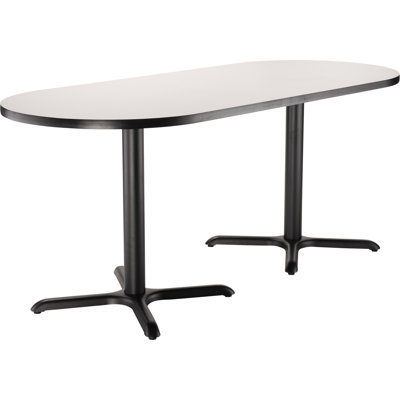 CT Series 72 in. L Oval Breakroom Table and Chair Set